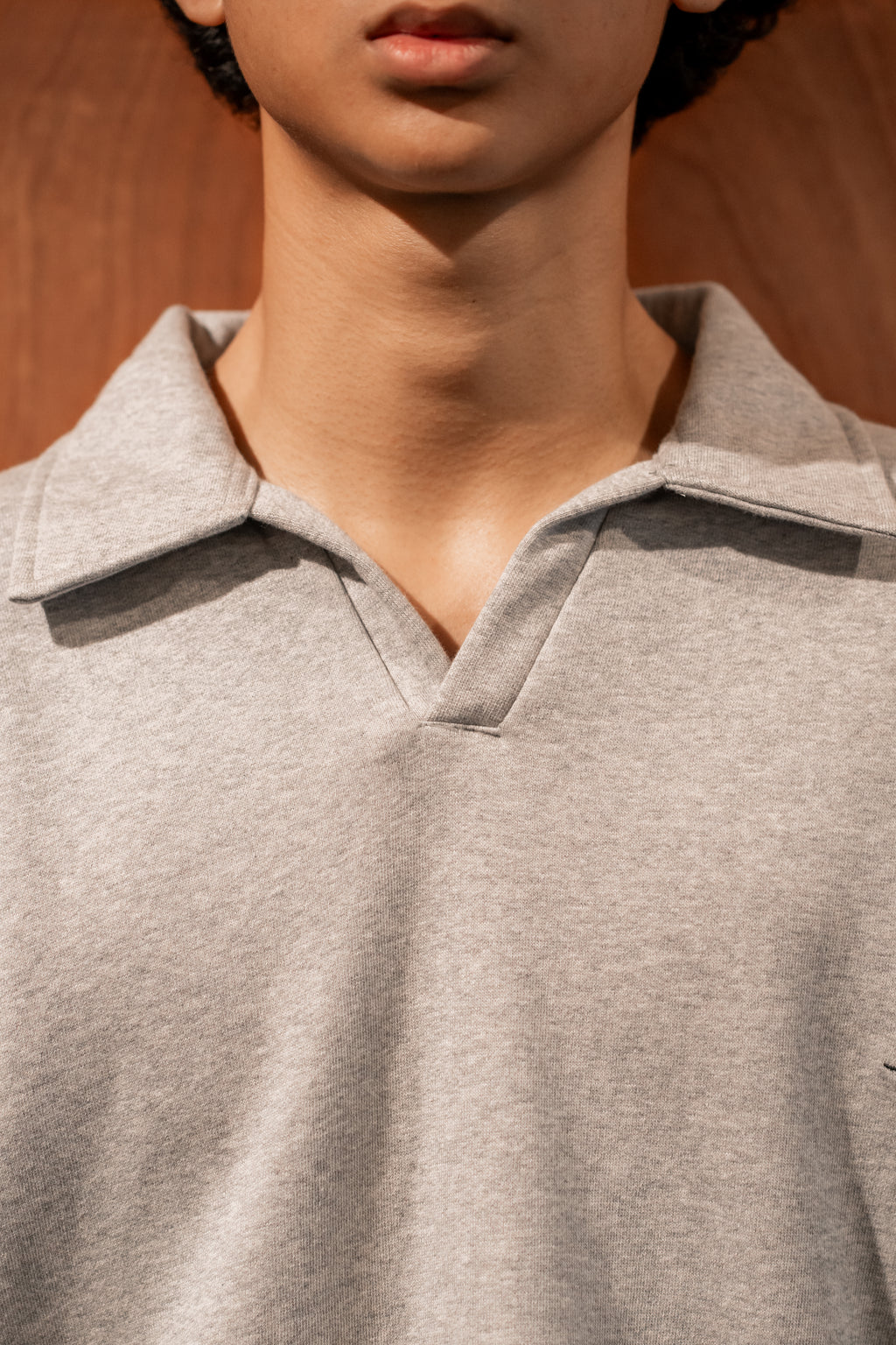 Open Collar Sweatshirt