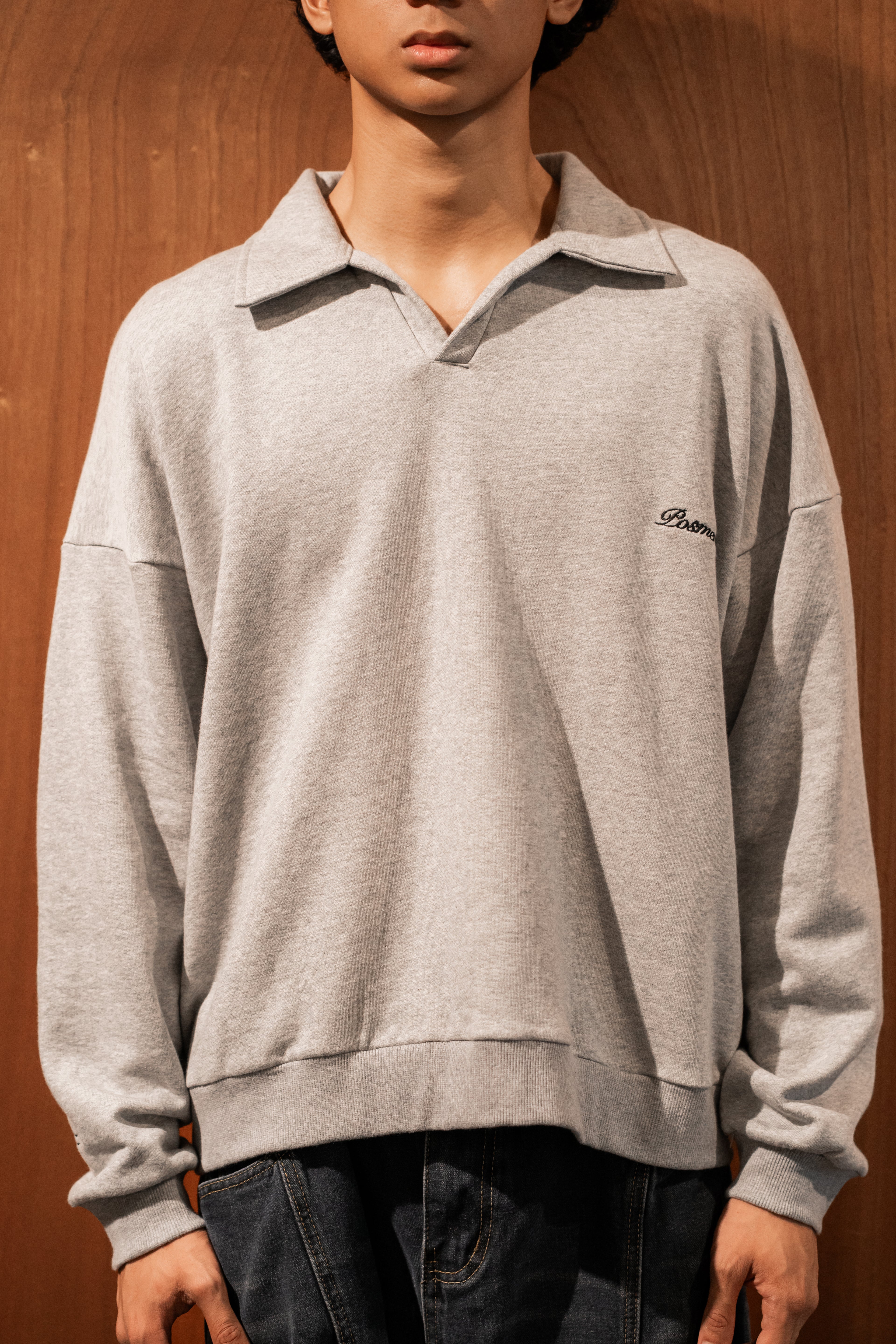 Open Collar Sweatshirt