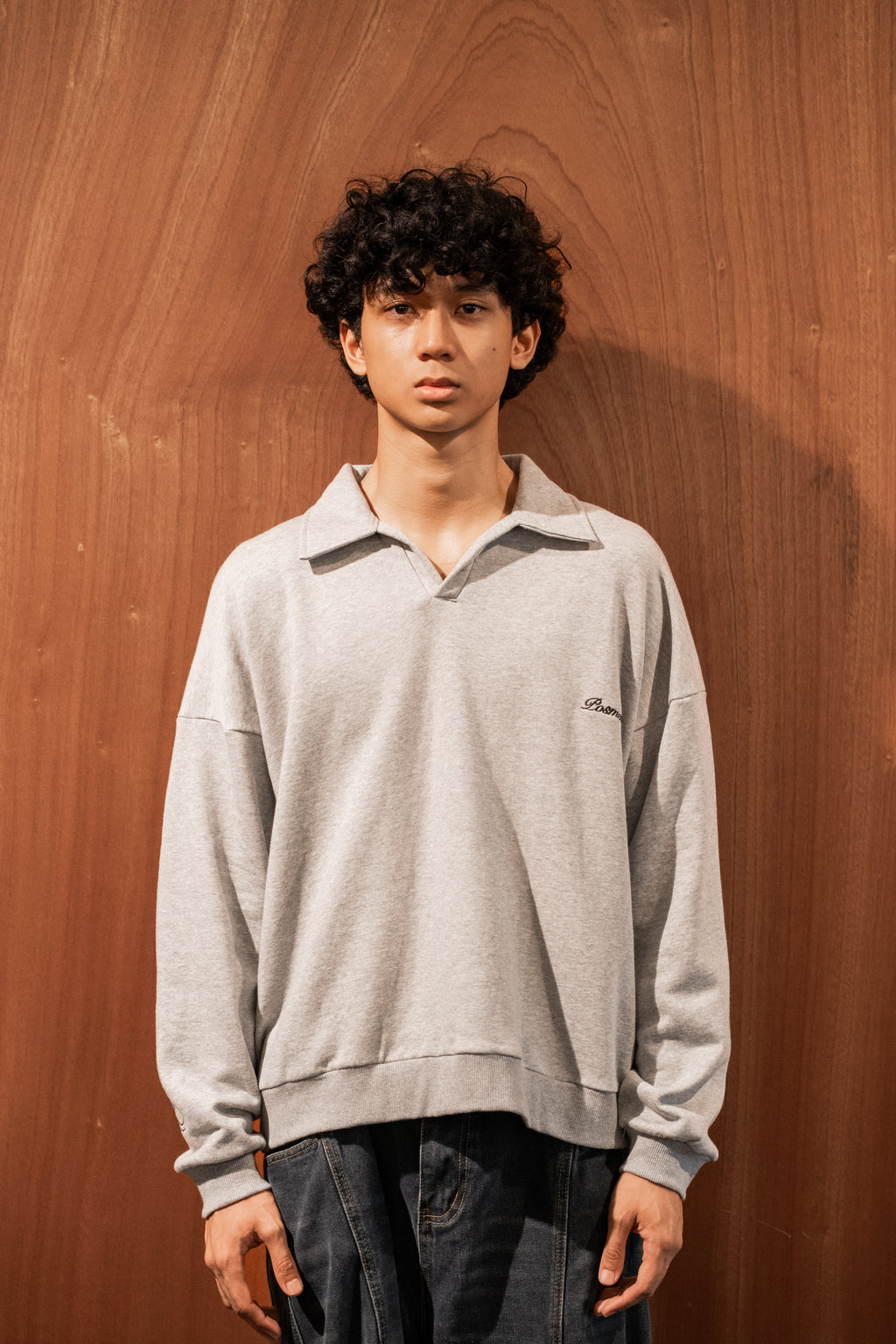 Open Collar Sweatshirt