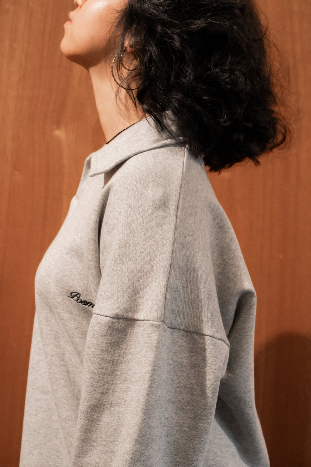 Open Collar Sweatshirt